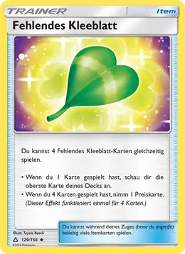 Fehlendes Kleeblatt