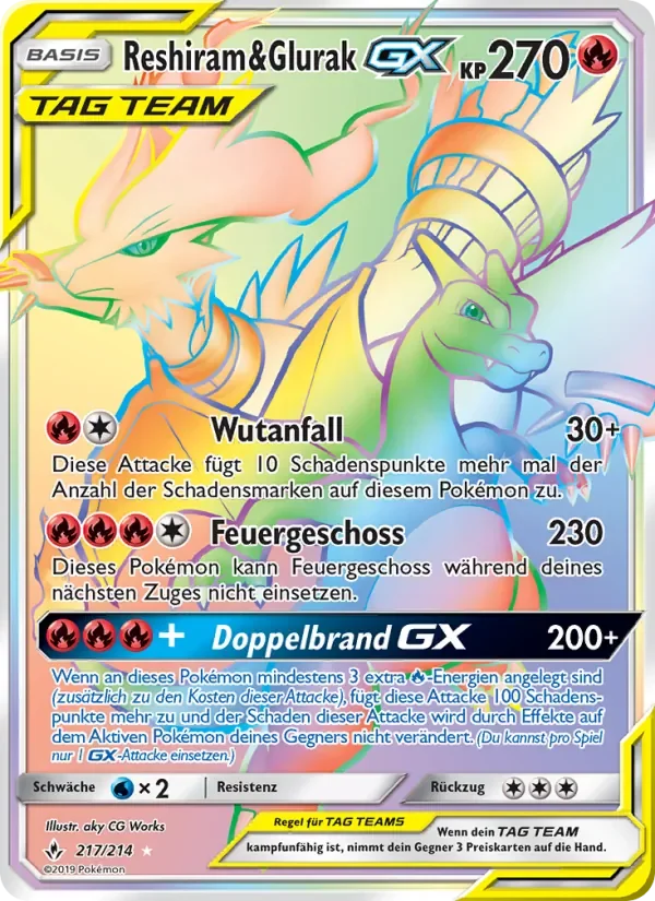 Reshiram & Glurak GX