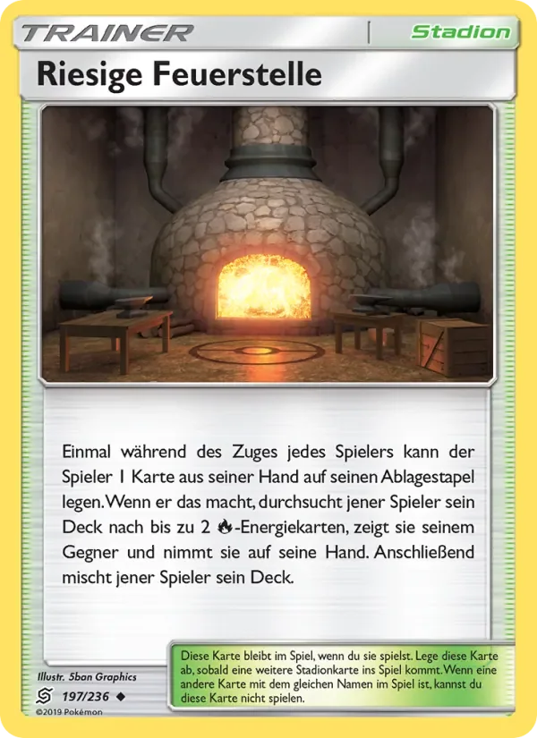Riesige Feuerstelle