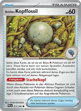 Antikes Kopffossil