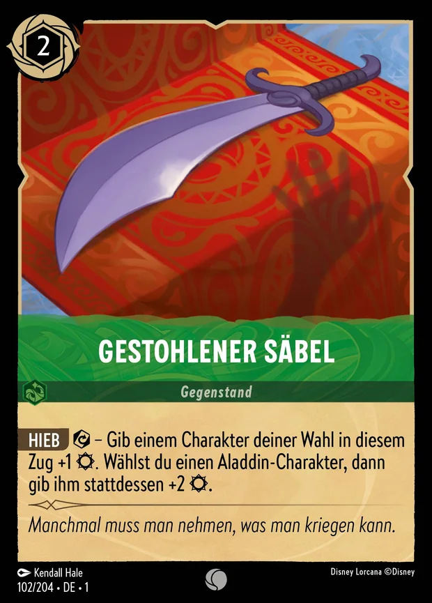 Gestohlener Säbel