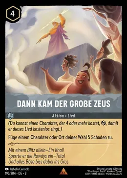 Dann kam der große Zeus