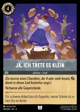 Ja, ich trete es klein