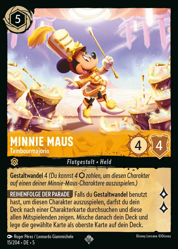 Minnie Maus - Tambourmajorin