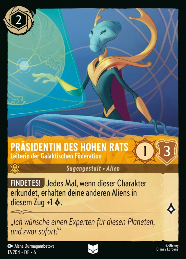 Präsidentin des Hohen Rats - Leiterin der Galaktischen Föderation