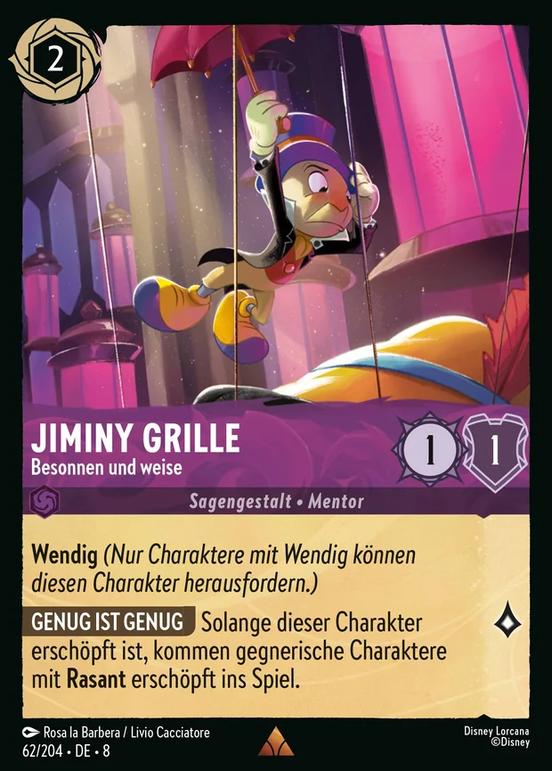 Jiminy Grille - Besonnen und weise
