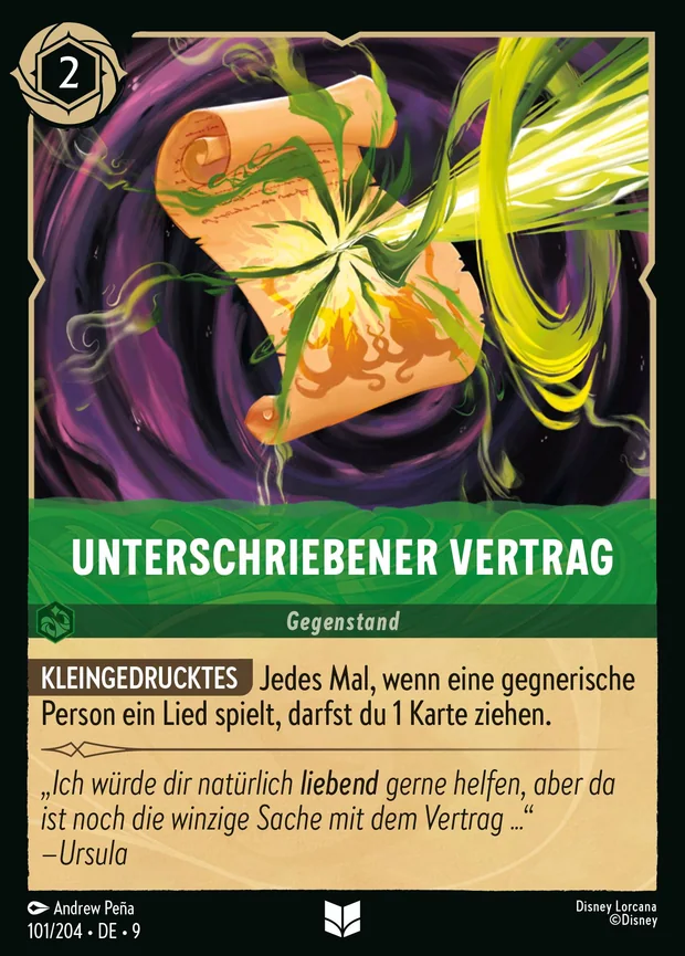 Unterschriebener Vertrag