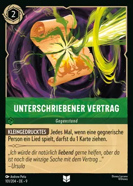 Unterschriebener Vertrag