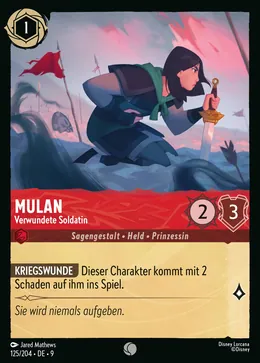 Mulan - Verwundete Soldatin