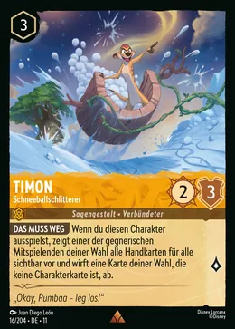 Timon - Schneeballschlitterer
