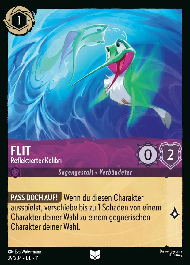Flit - Reflektierter Kolibri