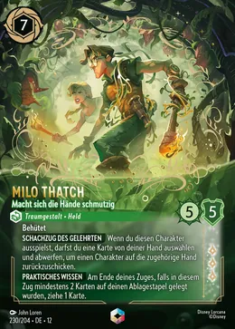 Milo Thatch - Macht sich die Hände schmutzig