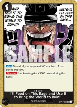 I'll Feed on This Rage and Use It to Bring the World to Ruin!!!
