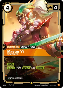Master Yi - Tempered